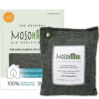 Moso Natural Air Purifying Bag 200g | Premium Bamboo Charcoal Odor Absorber for Home & Car | Closet Odor Eliminator, Small Room Deodorizer & Car Air Freshener | Long Lasting Charcoal Bags