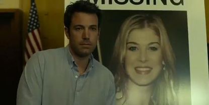 The first trailer for Gone Girl features Ben Affleck, eerie cover song