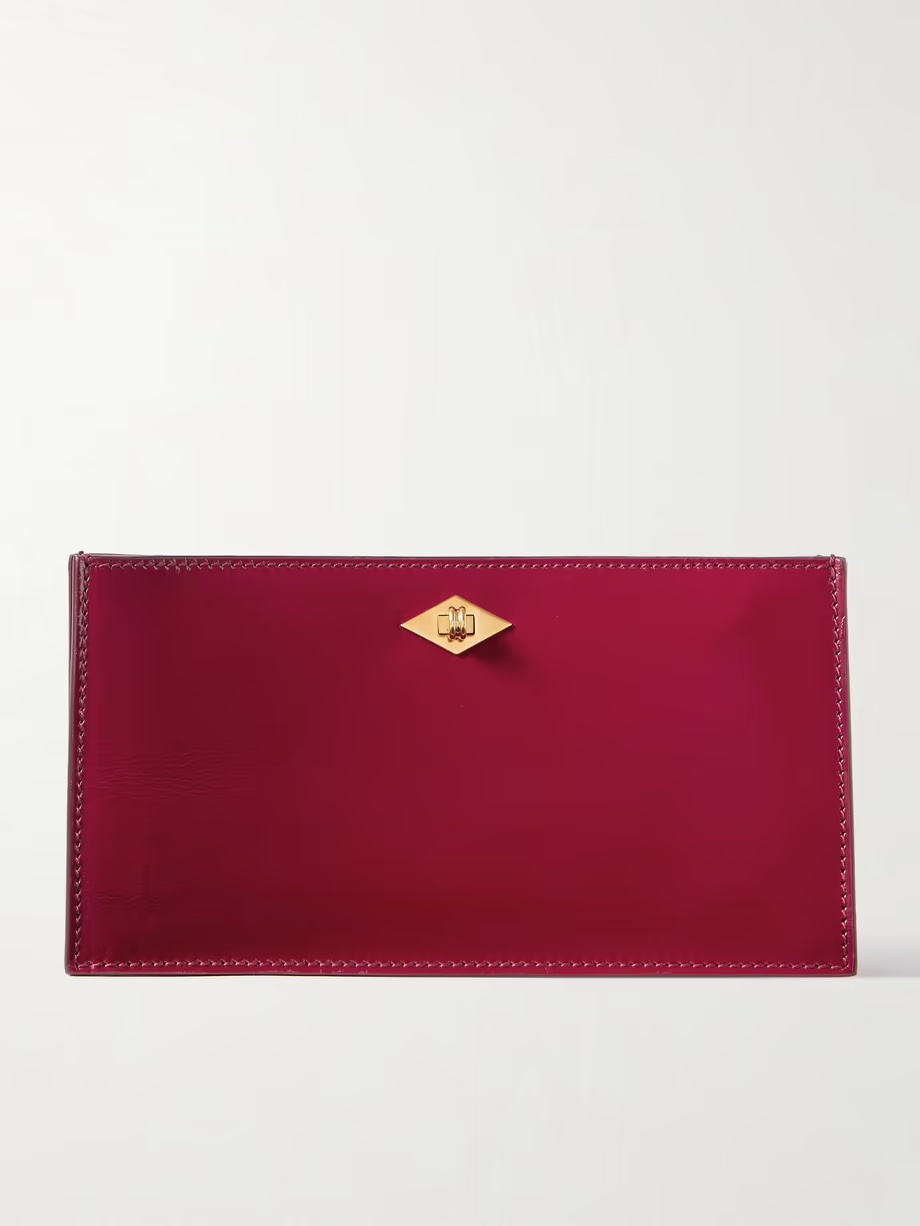 Métier, Ease Glossed-Leather Clutch