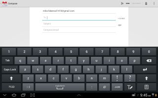 Samsung Galaxy Tab 2 10.1 Virtual Keyboard