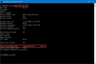 Check user group membership with Command Prompt