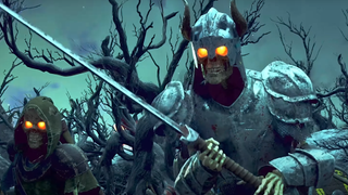 A horde of heavily-armoured skeletons in Obsidian's upcoming RPG, Avowed.