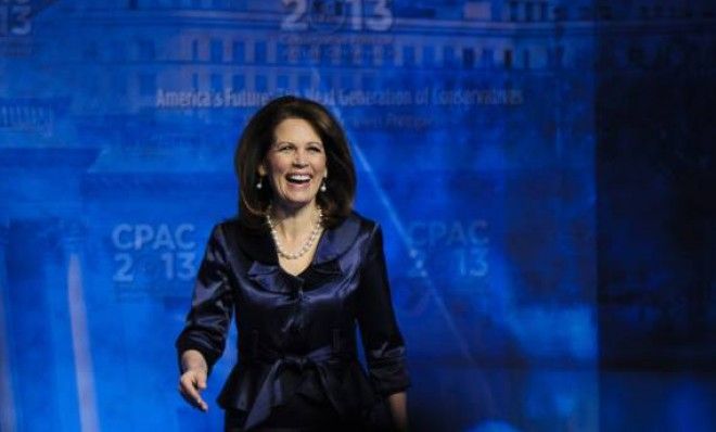 Michele Bachmann in happier times: The lawmaker is reportedly under investigation for alleged financial impoprieties.