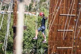 Cylance Pro Cycling Women's WorldTour team test out the high ropes at training camp