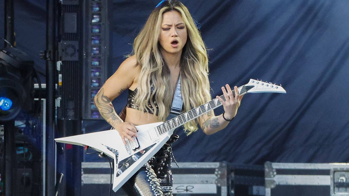 Kiki Wong of The Smashing Pumpkins performs at Fenway Park, August 7, 2024