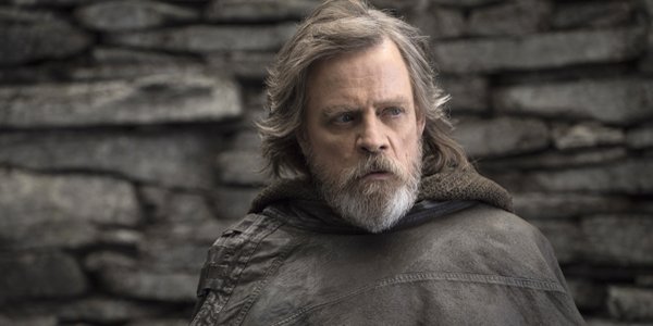 Mark Hamill Luke Skywalker looks to the side Star Wars The Last Jedi