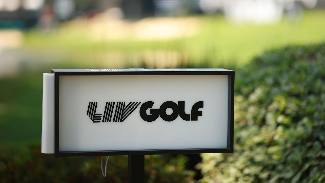 A LIV Golf sign