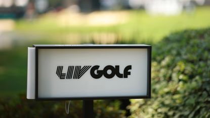 A LIV Golf sign