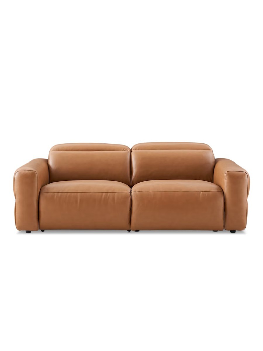 Castlery, Jaron Leather Recliner 3 Seater Sofa