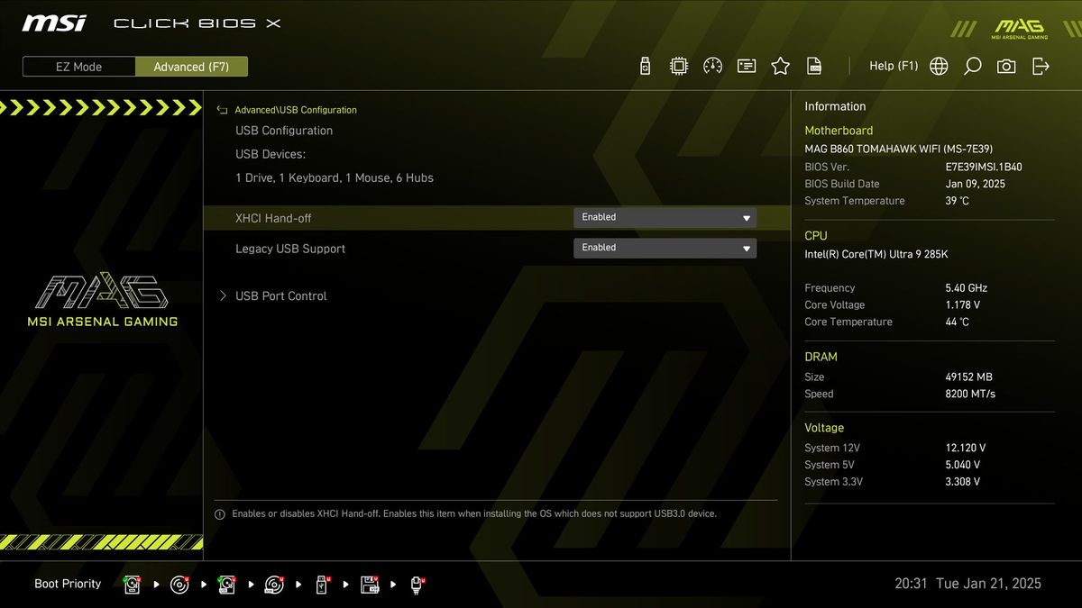 MSI MAG B860 Tomahawk Wifi