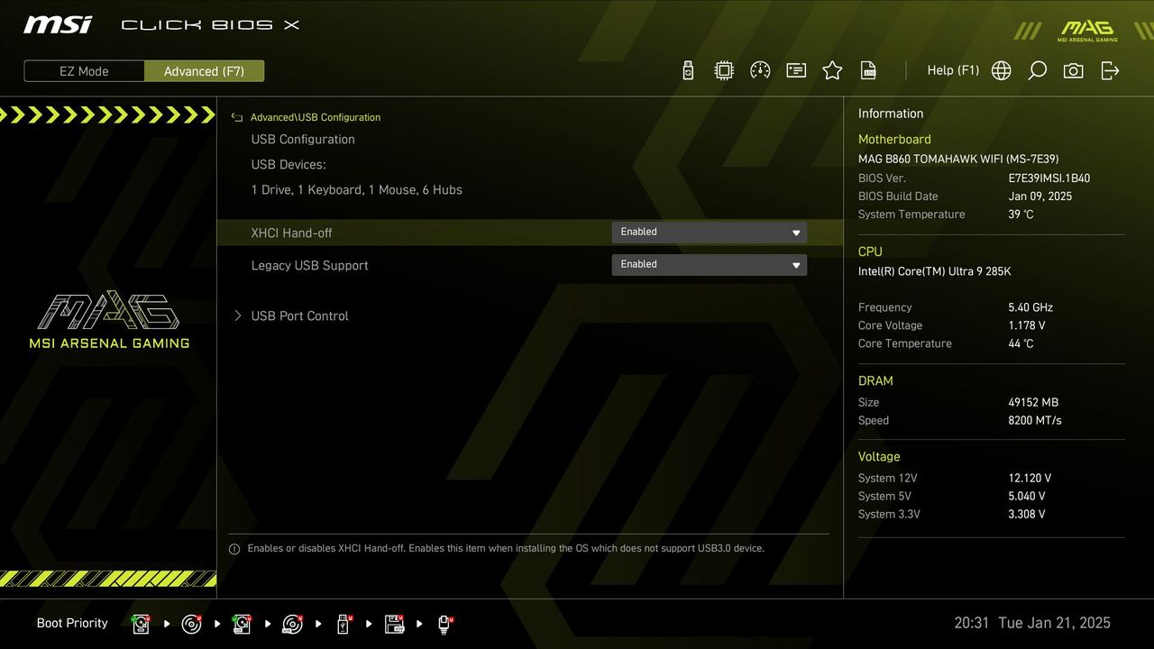 MSI MAG B860 Tomahawk Wifi