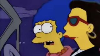 Marge Simpsons staring in the simpsons.