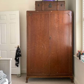 bedroom with old wardrobe