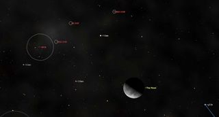 moon passes messier 35 night sky september 2019