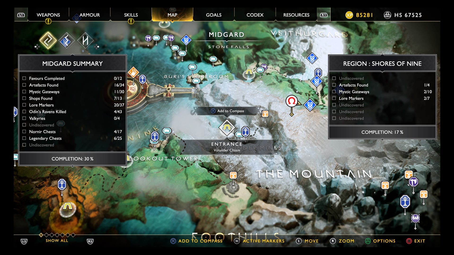 God of War treasure map locations