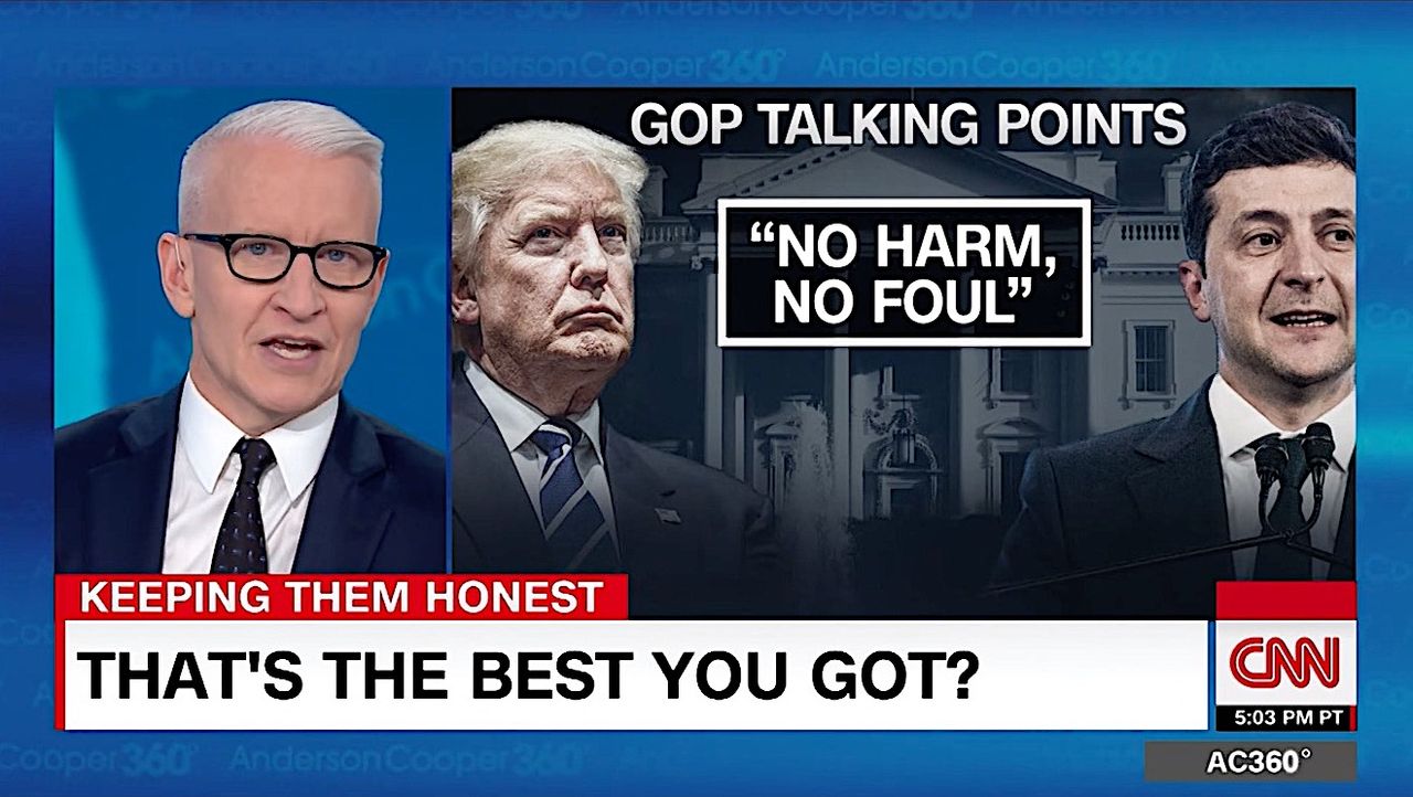 Anderson Cooper pours cold water on the GOP&amp;#039;s Trump impeachment defenses