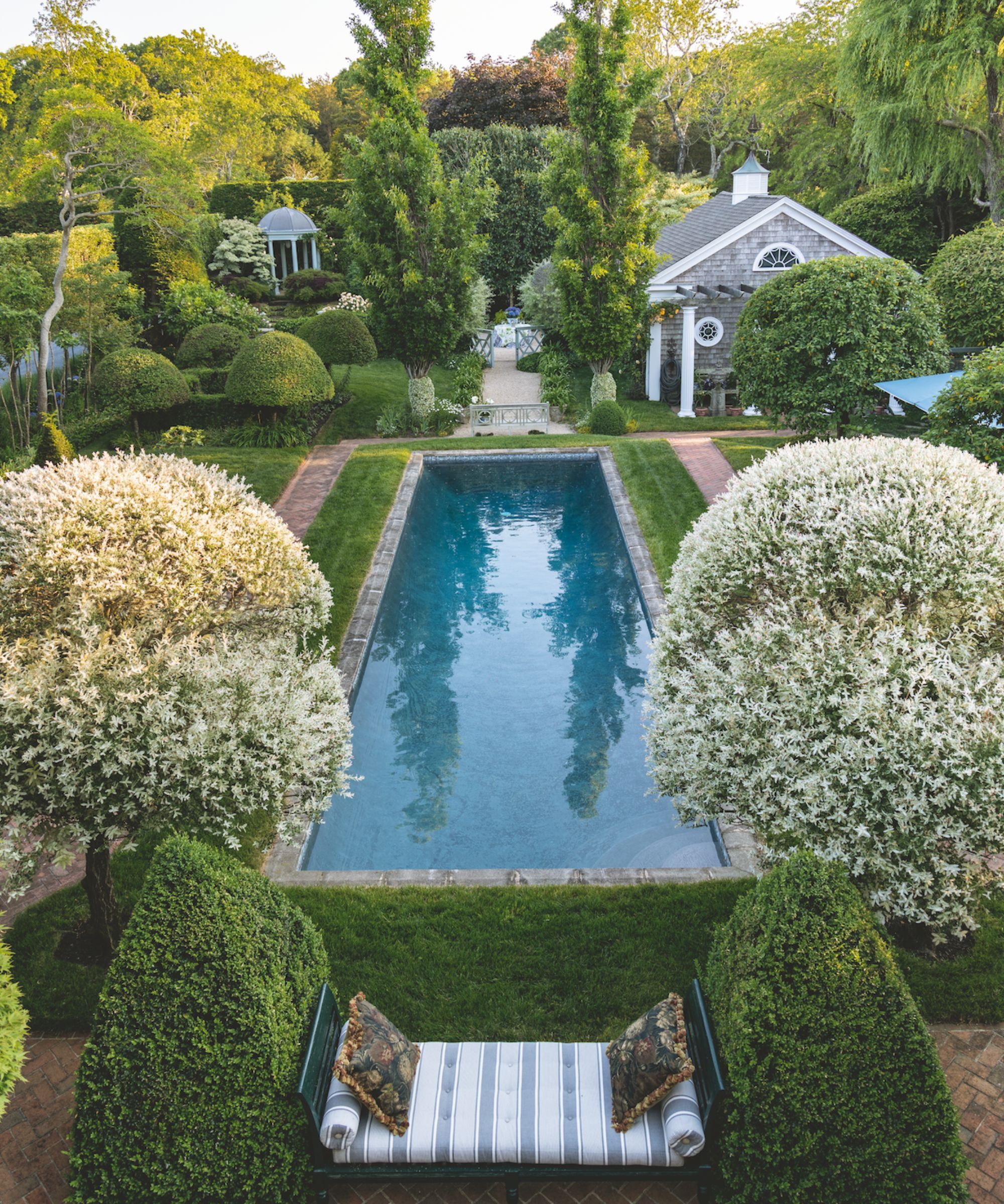 Swimming pool in garden