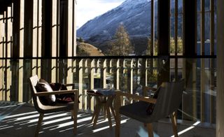 The Chedi Andermatt balcony with chairs
