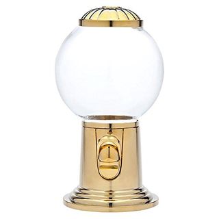 Godinger 9- Inch Refillable Globe Gumball Machine and Candy Dispenser Antique Style - Gold Color