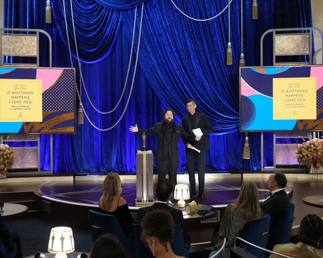 Michael Govier and Will McCormack win the Oscar for animated short film for 'If Anything Happens I Love You'