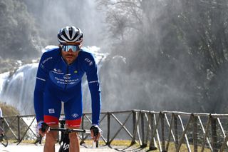 BELLANTE ITALY MARCH 10 Thibaut Pinot of France and Team Groupama FDJ at Marmore Falls prior to the 57th TirrenoAdriatico 2022 Stage 4 a 202km stage from Cascata delle Marmore to Bellante 345m TirrenoAdriatico WorldTour on March 10 2022 in Bellante Italy Photo by Tim de WaeleGetty Images