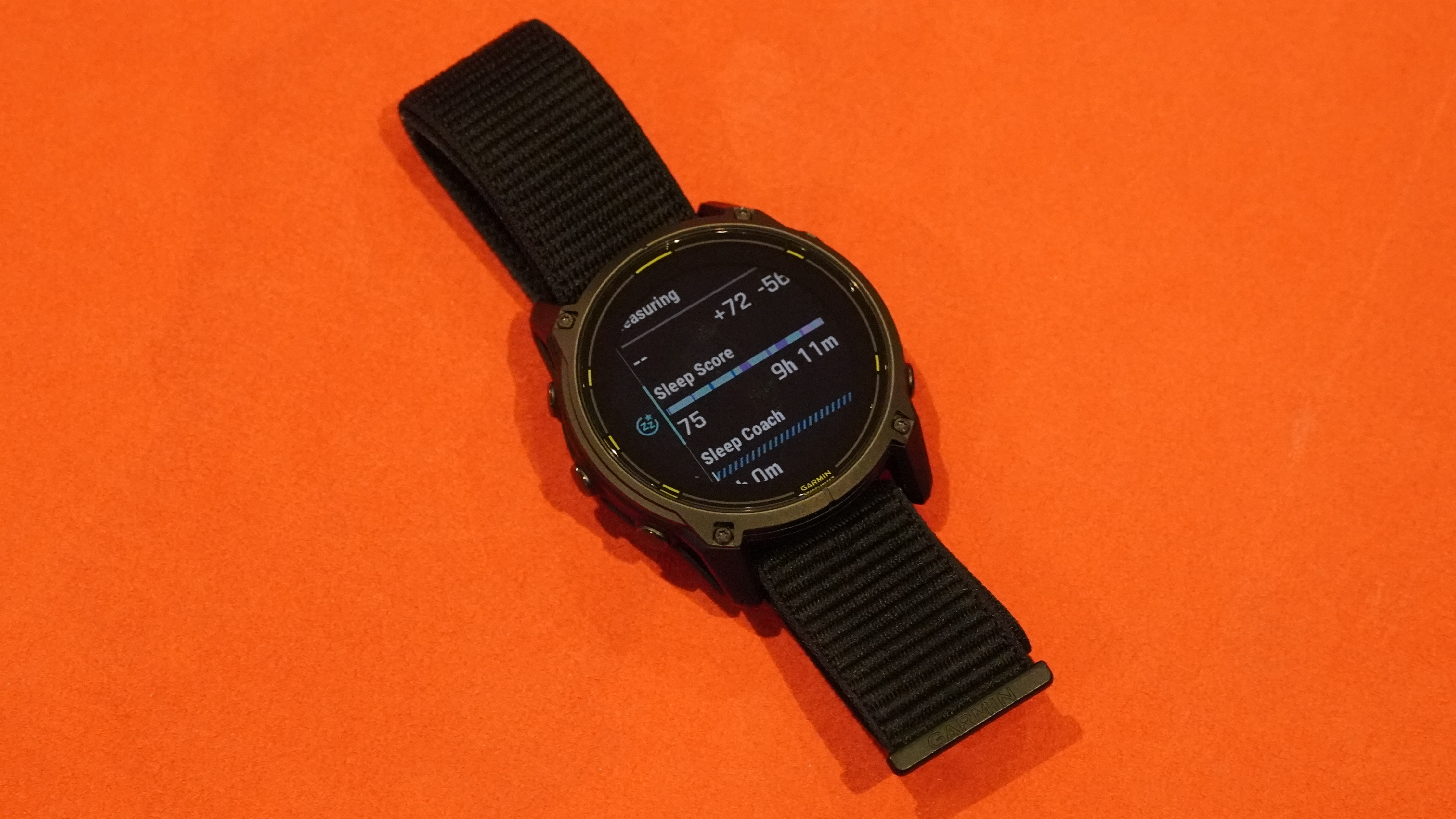 The sleep score on a Garmin Enduro 3 watch.