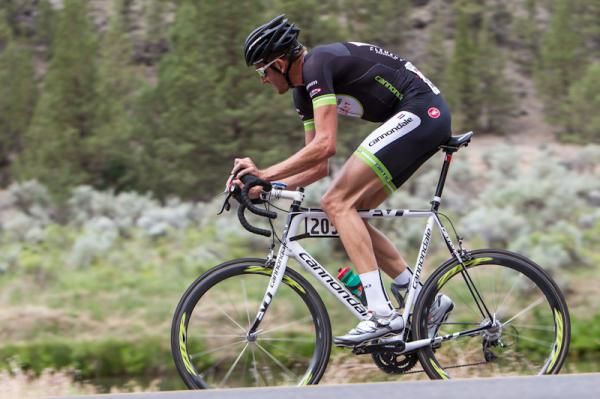 Ryan Trebon (Clement/Cannondale) decided to forgo aero equipment today and go retro.