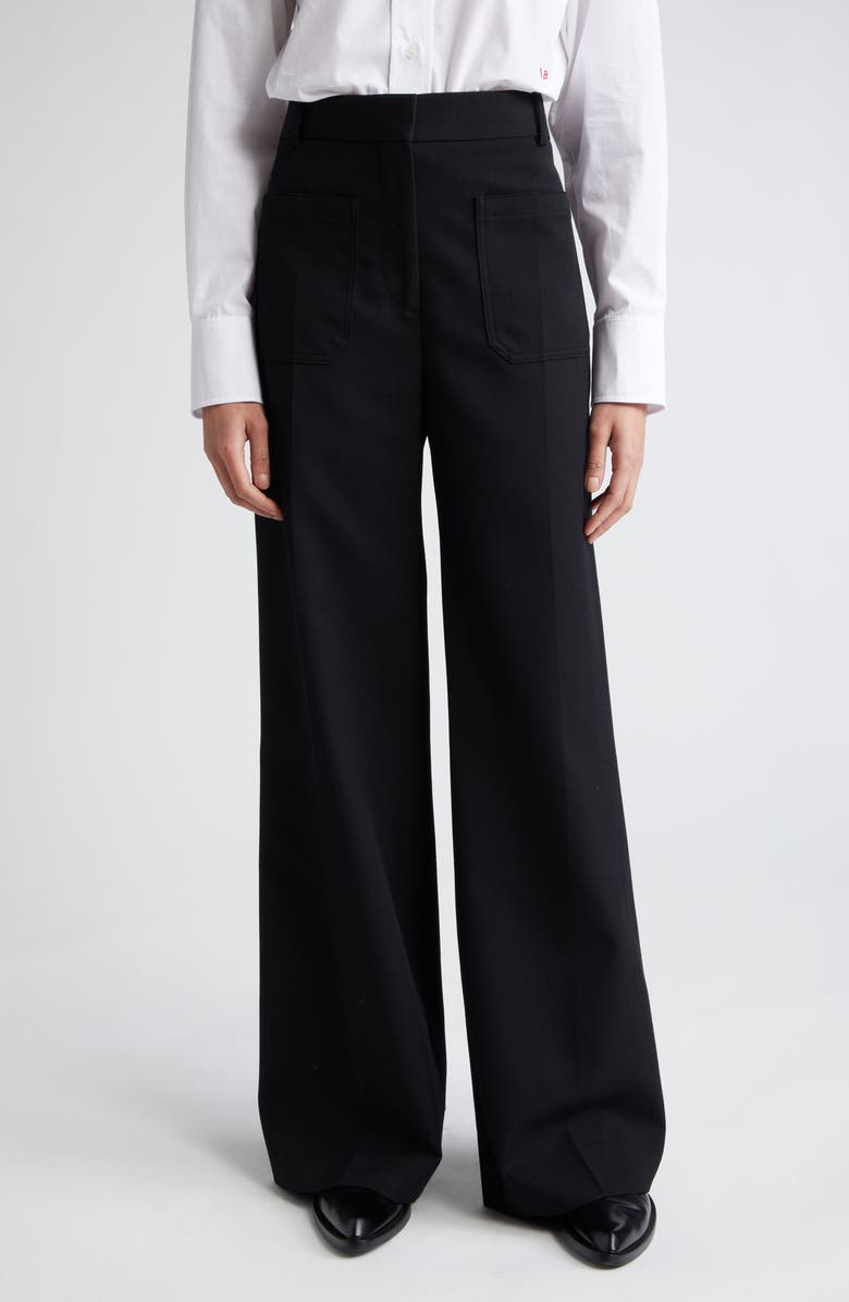 Alina Wide Leg Ponte Knit Trousers