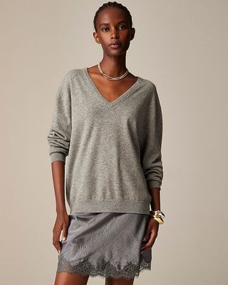 Cashmere Relaxed V-Neck Sweater