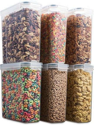 Keil Cereal and Dry Food Storage Container stacked 3 by 2