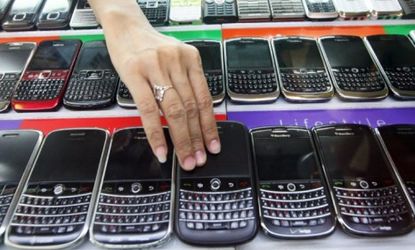 Blackberrys on display