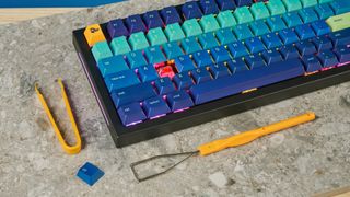 Photograph of the Glorious GMMK Pro custom mechanical keyboard