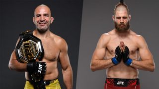 Sammensat billede af UFC-kæmperne Glover Teixeira og Jiri Prochazka
