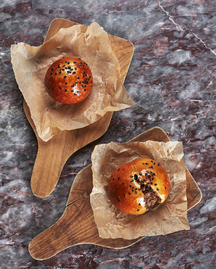 braised short rib and truffle roasted buns
