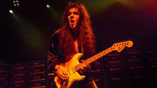 Yngwie Malmsteen live on stage at O2 Forum Kentish Town on August 2, 2017 in London