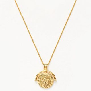 Lucy Williams Medium Engravable Roman Arc Coin Necklace