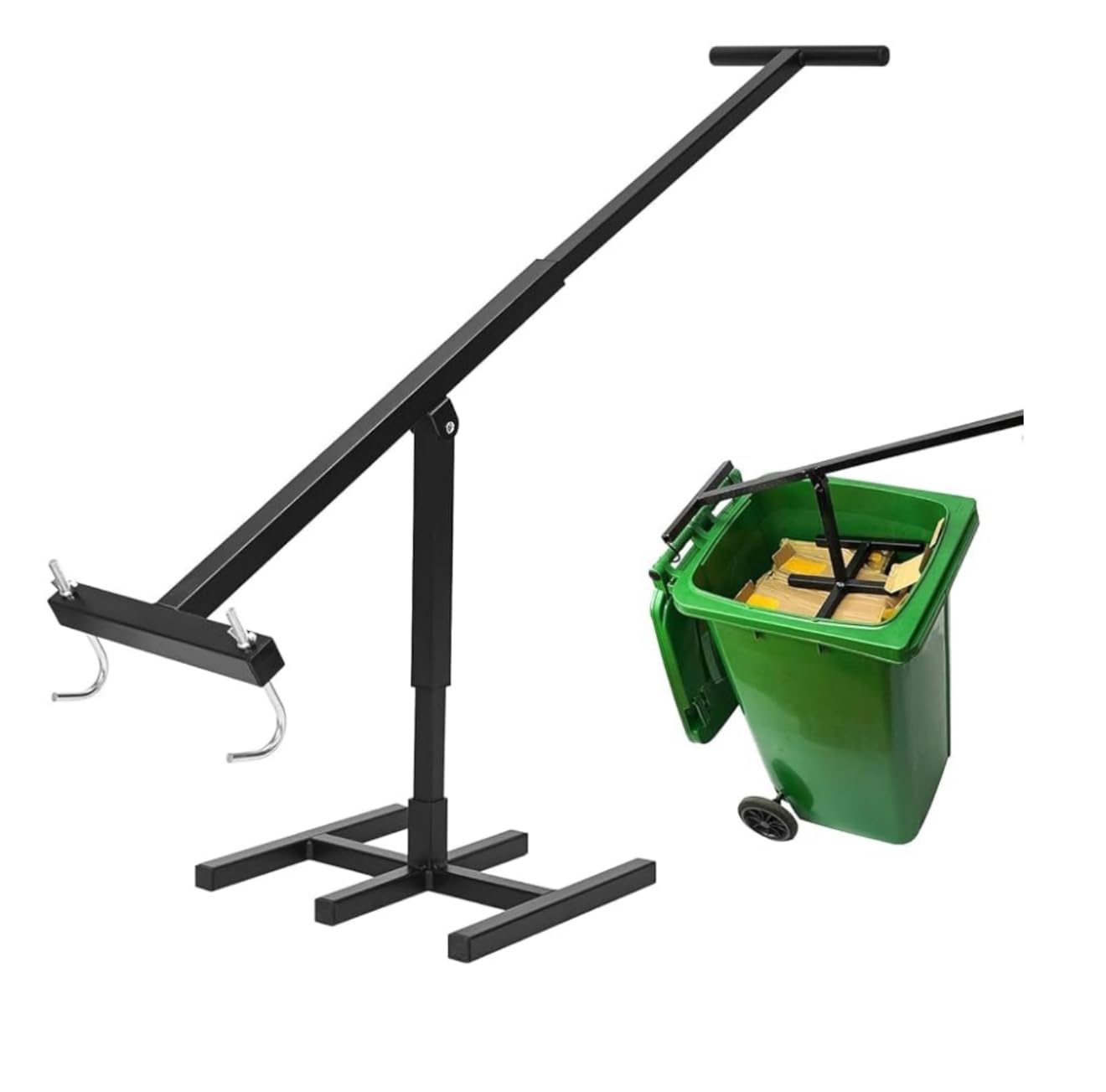 Wheelie Bin Compactor Manual Rubbish Press General Waste Compactor - 240l, Posted Same Day, Fast Delivery