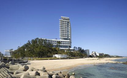 Exterior view of the Seamarq Hotel in Gangneung, South Korea