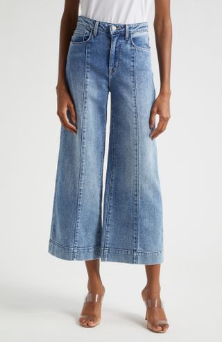 L'AGENCE, Houston Center Seam High-waisted wide-leg jeans