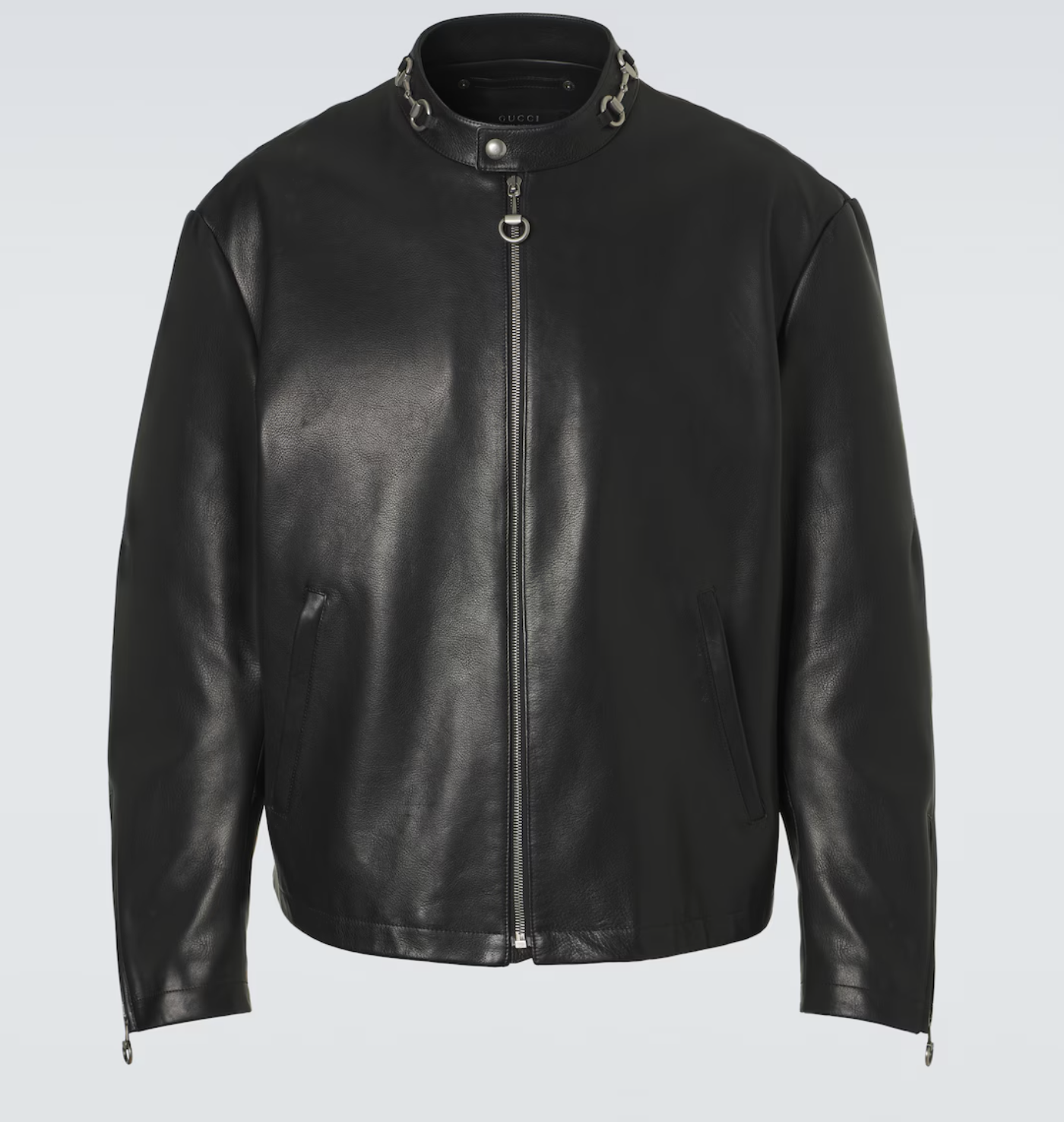 Gucci , Horsebit leather jacket