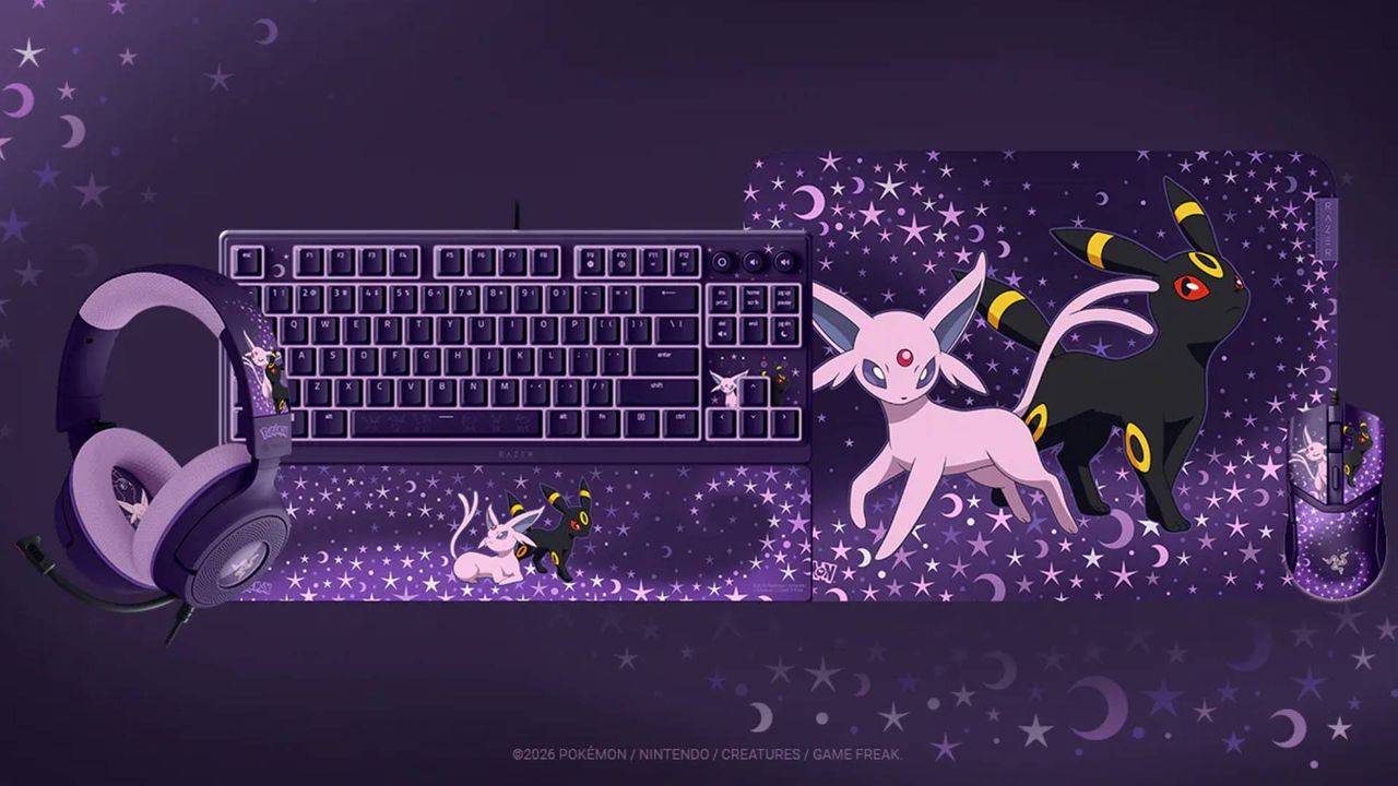 Razer has evolved its Pokemon PC accessory lineup with these new celestial Espeon & Umbreon goodies