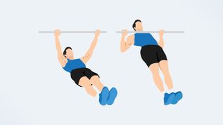 an illo of a man doing an inverted row
