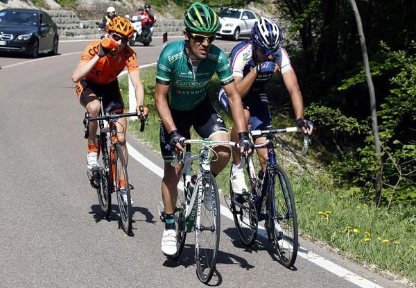 Anthony Charteau (Europcar) leads the early break.
