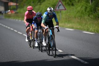 Criterium du Dauphiné stage 3: Nicolas Prodhomme, Rémy Rochas and Harry Sweeny in the early break