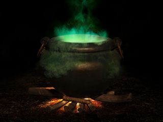 A boiling cauldron
