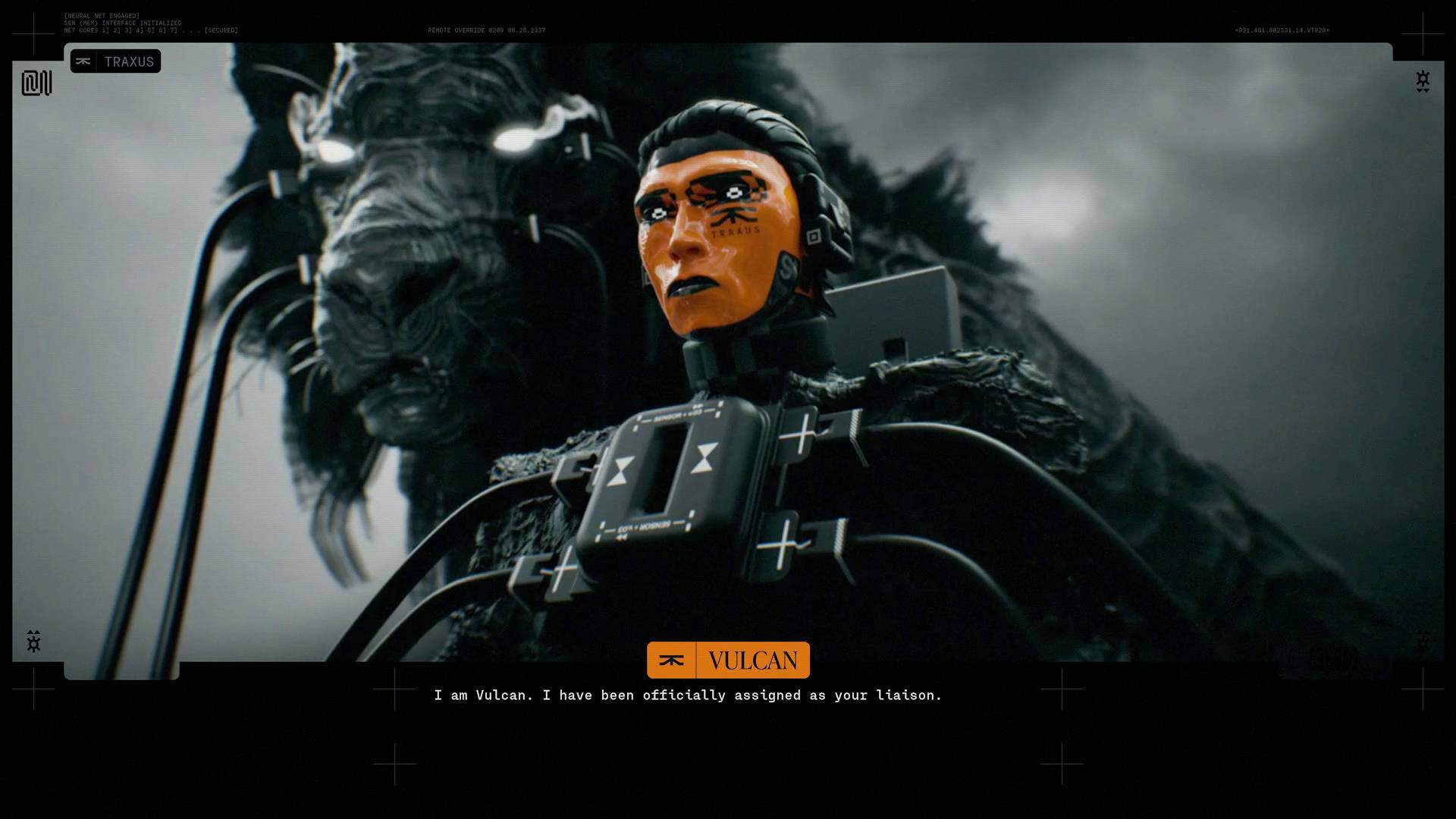 Marathon Factions Traxus agent Vulcan liaison cutscene