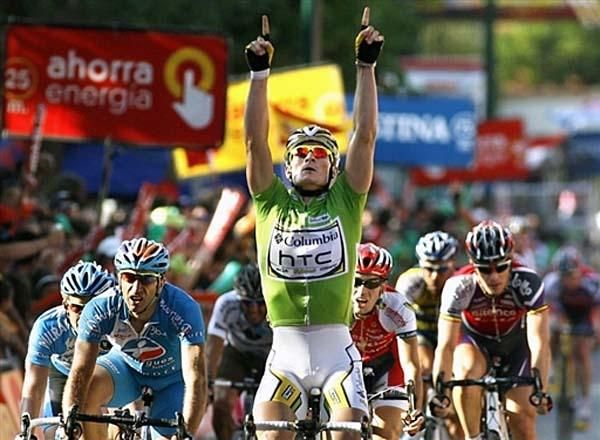 Andr&eacute; Greipel (Columbia-HTC) wins his third Vuelta stage