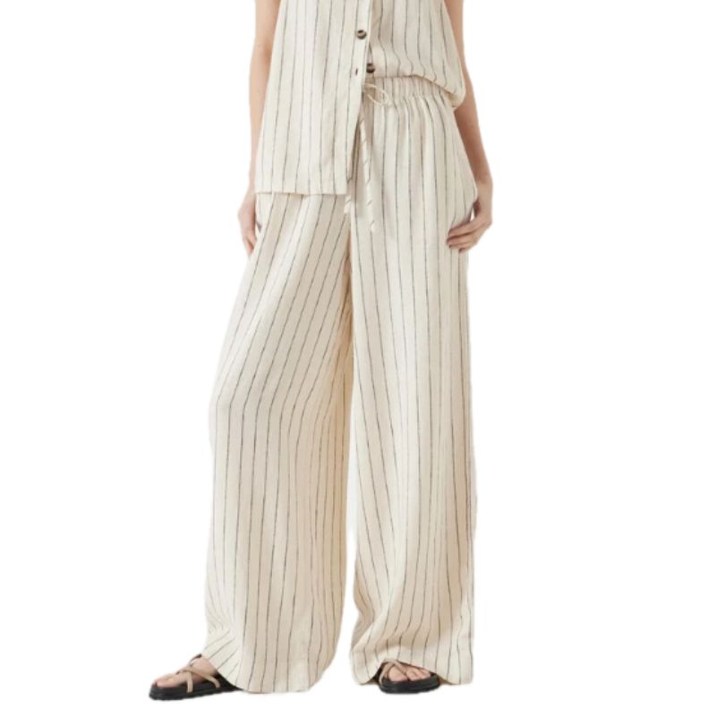 Hush, Linen Blend Petunia Wide Leg Trousers