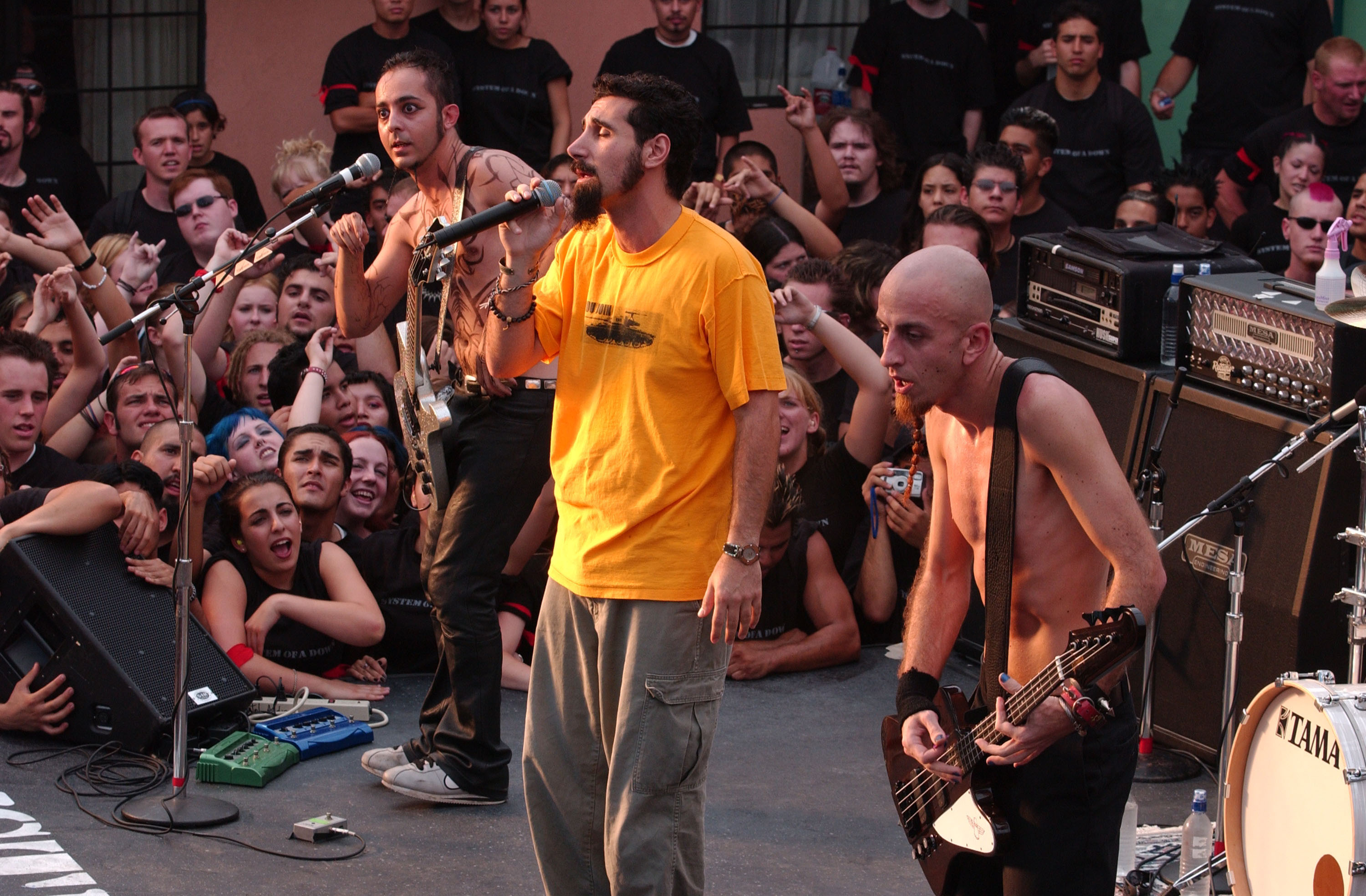 System Of A Down on the set of the Chop Suey! video