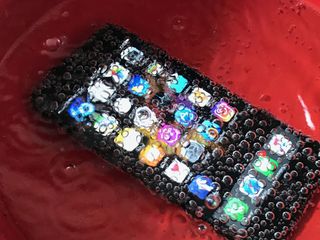 iPhone under water